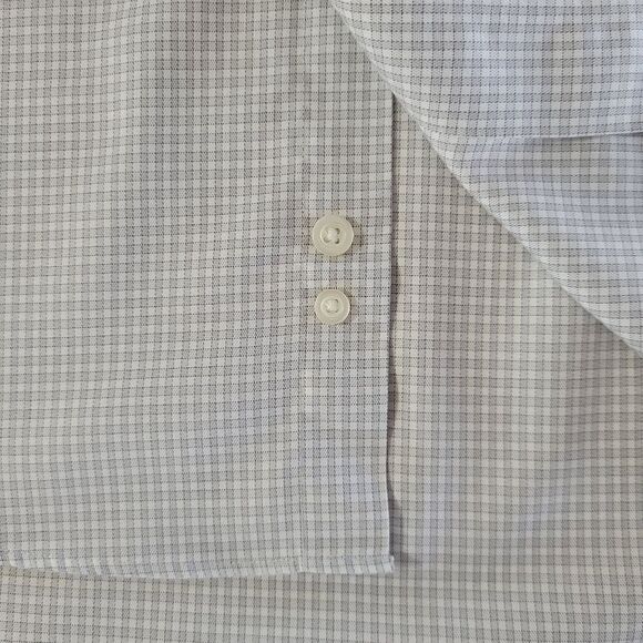 Joseph Abboud Modern Fit Spread Collar Dress Shirt, Gray Micro Check - Picture 10 of 12